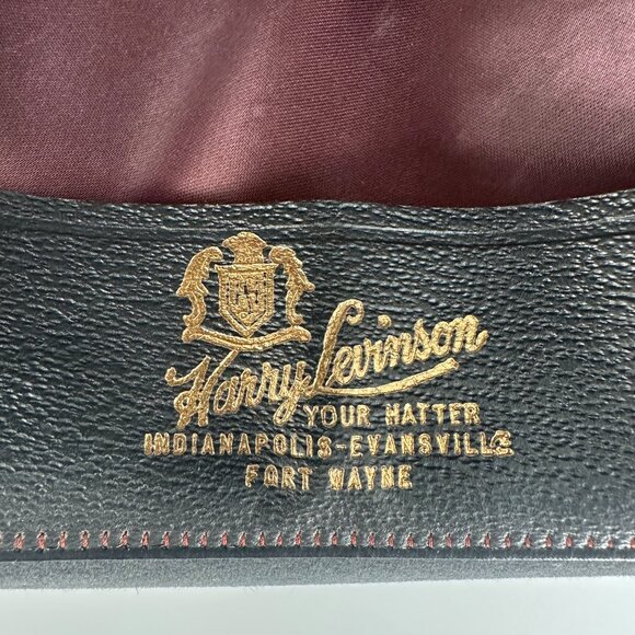 Vintage Royal Stetson Charcoal Felt Fedora Hat 7 1/8 Harry Levinson Men's USA - Picture 7 of 8